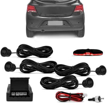 Imagem de Sensor de Estacionamento Ré Preto 4 Pontos 18mm KX3