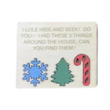 Imagem de MERIGLARE Brinquedos de esconde-esconde de Natal, enfeite de mesa, decoração de Natal criativa e divertida para meninos e meninas, presentes de mesa, 5.5 Cm X 4.6 Cm