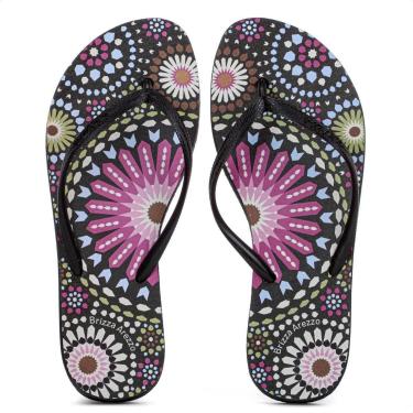Imagem de Chinelo Brizza Arezzo Estampa Color Preto - Feminino-Feminino