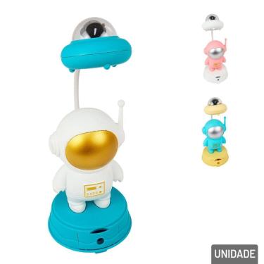 Imagem de Luminária de Mesa 30cm Astronauta Suporte Color - Tudo em Caixa