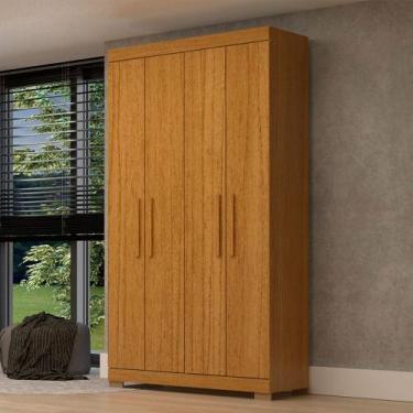 Imagem de Guarda-Roupa Solteiro Lana 4 Portas 2 Gavetas 100% Mdf Cinamomo - Acp 