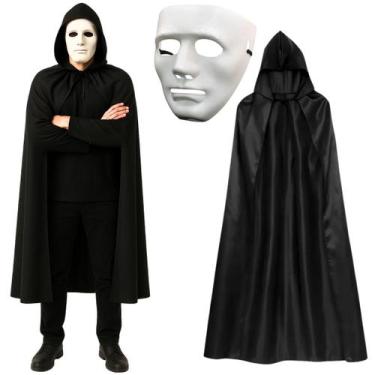 Imagem de Fantasia De Halloween Adulto Cosplay Carnaval Sem Face Fantasia Da Mor