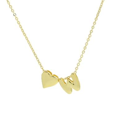 Imagem de 1 colar de coração com letras e acabamento brilhante banhado a prata para mulheres, joia fina, presente para mamãe (A), 48.5cm, Cobre, Sem Pedra Preciosa