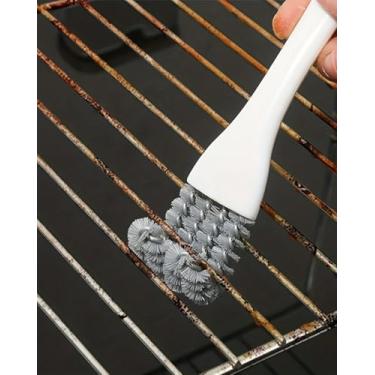 Imagem de Escova de limpeza a vapor sem cerdas, segura para todos os tipos de churrasqueira com cabeça resistente ao calor, ideal para grades de aço inoxidável e ferro fundido