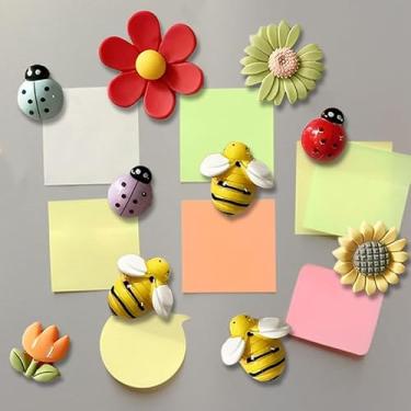 Imagem de Ímãs de geladeira - Conjunto de 10 peças de decoração de quadro branco bonito estética estética casa cozinha escritório armário - acessórios para porta-fotos memorando