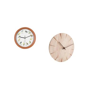 Imagem de Fenteer Relógio de Parede Decorativo de Madeira Maciça, Relógio Melódico Aviário, Criativo, Pendurado, Silencioso, Sem -taque, Presente para Cozinha, Cas