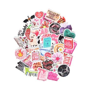 Imagem de 100 adesivos de livros, pacote de adesivos de livros fofos adesivos de vinil Booktok para laptop, ebook, leitores, garrafas de água, diário, scrapbook