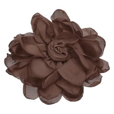 Imagem de Generic Grampos de cabelo de flor de rosa, broches de tecido para mulheres, festa de casamento, vestido de dança, acessórios de roupas, presentes de dia dos namorados, One Size, Metal, Sem Pedra