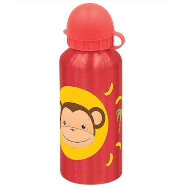 Imagem de Garrafa Garrafinha Inox Infantil Meus Melhores Amigos Squeeze com Tampa 400 ml MT BRINQUEDOS Garrafa Linha Premium (MACAQUINHO VERMELHA)