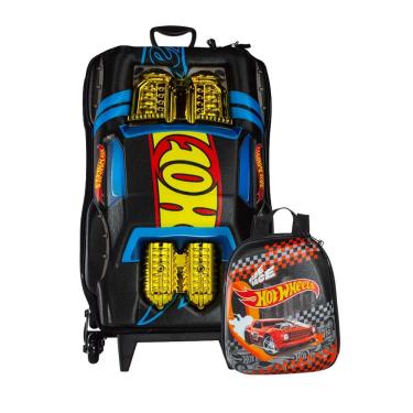 Imagem de Mochila Rodas Night Shifter Motor Real Hot Wheels Lancheira