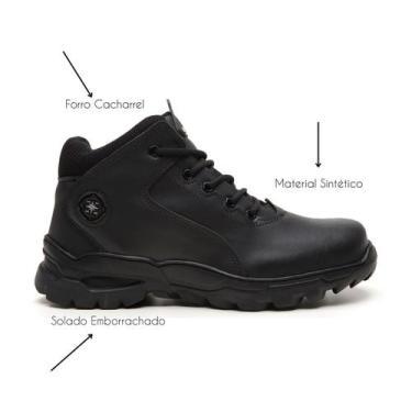 Imagem de Bota Adventure Preta Masculina Sintético - WEST LINE, 37, Preto