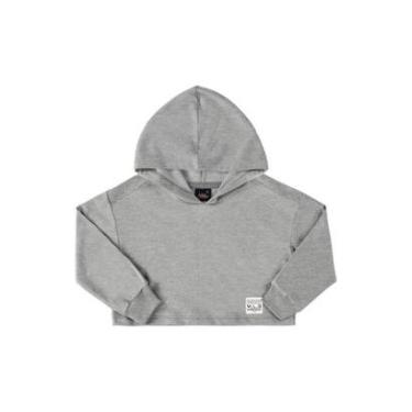 Imagem de Blusão Cropped Básico em Moletom Juvenil Gloss-Feminino