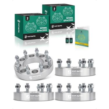 Imagem de YHTAUTO Adaptadores de roda 8 x 6,5 a 8 x 180 3,8 cm serve para Chevy, GMC, Silverado Sierra 2500 3500 HD 1999-2010, C/K, Suburban, Savana, Express, espaçadores de pneu de 8 pinos com pinos M14 x 1,5