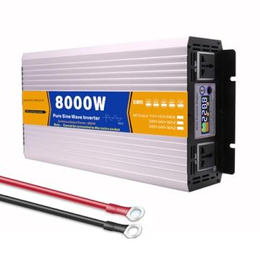 Imagem de Inversor de onda senoidal pura de 8000 W CC, entrada CC 12 V/24 V/48 V/60 V/72 V, saída CA 120 V/240 V, inversor de energia solar para caminhão, casa,48V to 110V