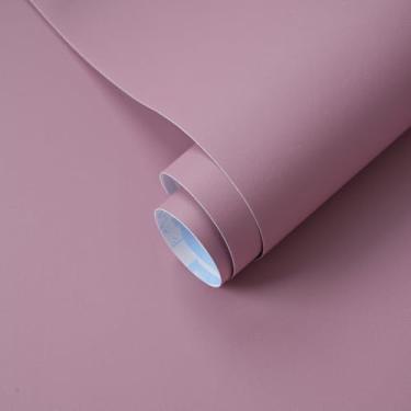 Imagem de HeloHo Papel de parede rosa para contato autoadesivo removível papel de parede de vinil espesso aprimorado papel de parede amigável para locatários em relevo para meninas armários de quarto bancada