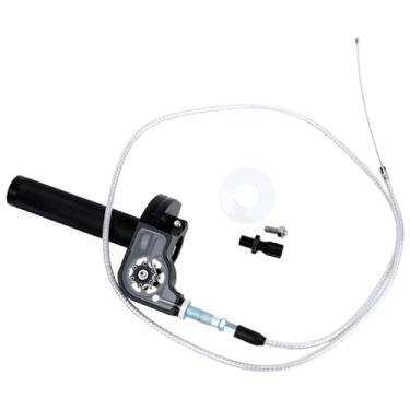 Imagem de 6un. Kit de Montagem de Acelerador Moto, Acelerador Rápido Alumínio CNC 22mm com Cabo para Dirt Pit Bike ATV CRF KLX SSR TTR 50cc 110cc 125cc 250cc Motocross (Preto)