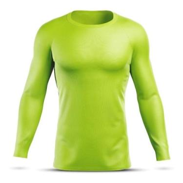 Imagem de Camisa Corrida Camiseta Segunda Pele Masculina Térmica Rashguard Acade