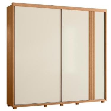 Imagem de Guarda Roupa Casal Acácia 2 Portas Deslizantes Flex Off White-freijó - Móveis Albatroz Off White-freijó