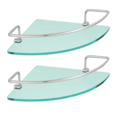 Imagem de Kit 02 Porta Shampoo Suporte De Banheiro Shampoo Canto Vidro 6mm