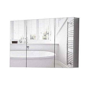 Imagem de Espelho Niture Armário de parede de banheiro Armário de parede de aço inoxidável Armário de parede Armário de banheiro Segurança 76 cm 76 cm