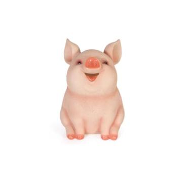 Imagem de ZABEES Lindo cofrinho mealheiro porco mascote resina processo poupança pote criativo sala de estar decoração pode ser depositado ou retirado