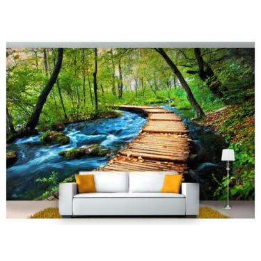 Imagem de Papel De Parede Cachoeira Natureza Mata 3D Nch141 - Você Decora