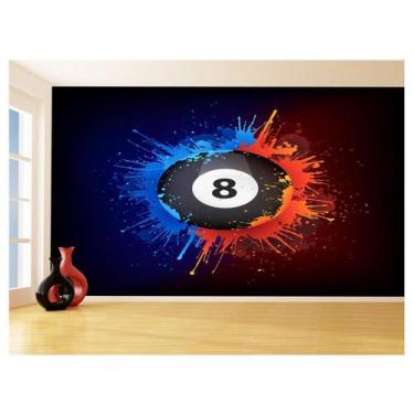 Imagem de Papel De Parede 3D Salão De Jogos Bilhar Sinuca 3,5M Jcs01 - Você Deco