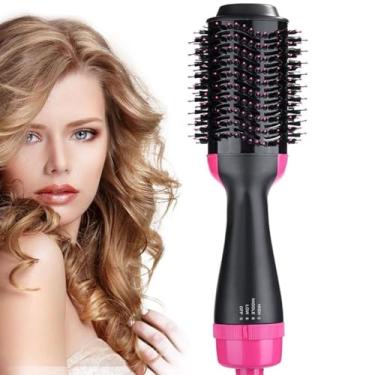 Imagem de Escova Secadora Elétrica 3 em 1-110V – Seca, Alisa e Modela com Potência Profissional, Anti-Frizz, Brilho Instantâneo e Volume Natural – Ideal para Todos os Tipos de Cabelo