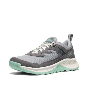 Imagem de KEEN Tênis feminino de caminhada Hightrail Vent de altura baixa, durável, leve e respirável, Aço cinza/líquen, 38