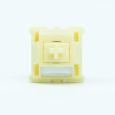 Imagem de GATERON Smoothie Series Keyboard Switches, Linear Tactile Silent RGB LED 5 Pin Factory Pre-lubed Full POM Key Switches for MX Mechanical Keyboard (110, Banana)