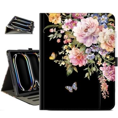 Imagem de Vimorco Capa para iPad Pro de 13 polegadas, capa para iPad Air de 13 polegadas, adequada para iPad Pro 12,9, capas de 6ª/5ª/4ª/3ª geração, 5 ângulos de suporte/suporte de digitação/porta-lápis/bolsos