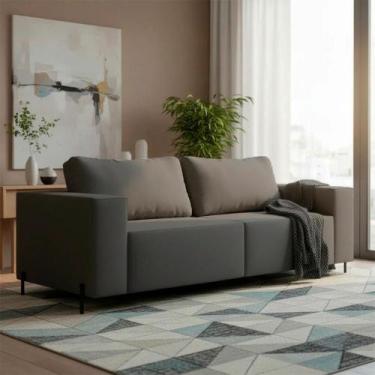 Imagem de Sofá 3 Lugares Sense Moderno Bouclê Base Ferro Balaqui Decor - B BALAQ