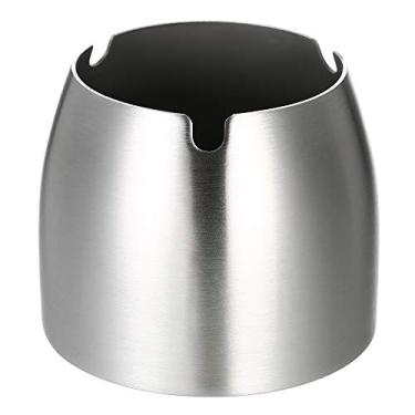 Imagem de Cinzeiro Decdeal de aço inoxidável, cinzeiro à prova de vento, para suporte de cinza de charuto para pátio ao ar livre, pátio, bar, escritório, casa, 8 x 7 cm