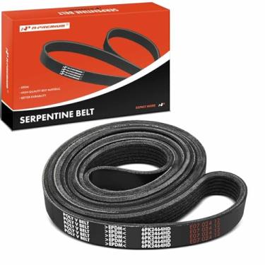 Imagem de A-Premium Correia de transmissão serpentina resistente compatível com carros Chevrolet, Ford, GMC, Isuzu e Peterbilt - F-150, F-250, F-350, E-150, E-250, Bronco, Tahoe, Blazer, Yukon, C1500 Suburban