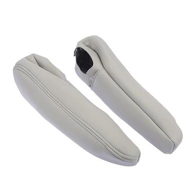 Imagem de X AUTOHAUX Par de capa de apoio de braço para assento dianteiro de carro microfibra cinza para Toyota Sienna 2005-2010