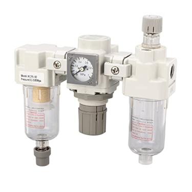 Imagem de aqxreight Separador de Lubrificador de Compressor, Carcaça de Liga de Alumínio, Filtro de Ar G1/4 pol. para Ferramenta Pneumática de Remoção de Ar, Liga para Filtrar As Necessidades de do Compressor