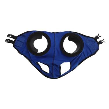 Imagem de Pissente Capa para Os Olhos do Cavalo, óculos de Corrida Blinder para Os Olhos do Cavalo, à Prova de Areia, Respirável, Alta Elasticidade, Poliéster, Couro Pu, Suprimentos de Arnês (BLUE)