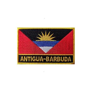 Imagem de Ruoming 1 PÇ Patch de bandeira multinacional bordado a ferro ou costurado, tático, militar, nacional multinacional (Antígua e Barbuda)