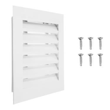 Imagem de PATIKIL Ventilação de empena de 30 x 30 cm, 1 peça de ventilação de galpão de parede de liga de alumínio grade de ar quadrada com filtro inoxidável para teto de garagem no sótão da casa, tamanho da