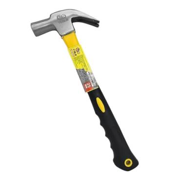 Imagem de Martelo [25mm] - Aprox. 25CM de Comprimento e Cabeça de 2,5CM - Martelo Unha Com Cabo Emborrachado Ferramenta Carpintaria Aço Carbono Fibra de Vidro