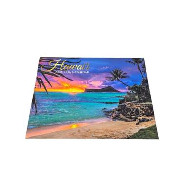Imagem de Calendário de parede havaiano de doze meses 2026, 21,6 cm x 28 cm | Fotografia cênica de várias ilhas, bilíngue (havaiano e inglês), feriados e fases da lua (edição cênica das ilhas do Havaí)