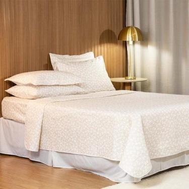 Imagem de Cobre Leito Casal Box Queen Basic 2,60x2,40 Estampado 180 Fios - Marin