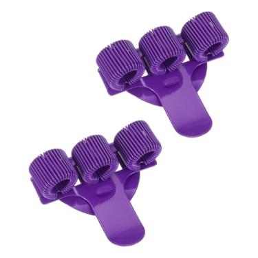 Imagem de PATIKIL 2 peças de clipe de caneta, 3 furos, clipe de metal, portátil, organizador universal para caderno, diário, escritório, escritório, escritório, prancheta, quadro branco, roxo