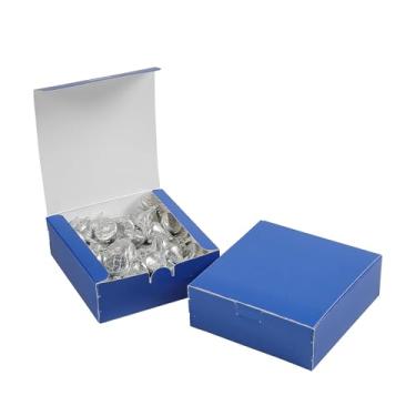 Imagem de Fun Express 12,7 cm x 4 1/5.1 cm x 5.1 cm Caixas de lembrancinha de festa quadradas azuis - 12 peças