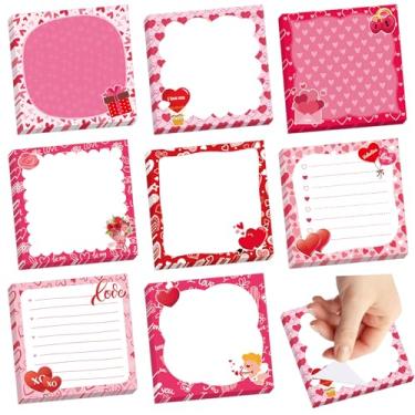 Imagem de 600 peças de notas adesivas para o dia dos namorados, flores doces, notas de coração, blocos de notas de dia dos namorados para lembrancinhas de festa dos namorados, casa, escritório, material escolar