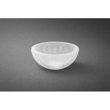 Imagem de Fruteira Decorativa em Metal Branco, Design Vazado, Centro de Mesa, 30x13,5cm, Tigela para Frutas e Decoração