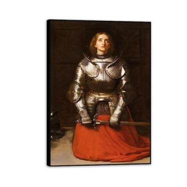 Imagem de Muro888 John Everett Millay Canvas Wall Art Joan of Arc Vintage Retrato Poster John Everett Millay Decoração de parede Impressão de pintura para sala de estar, quarto, sala de aula, decoração de casa