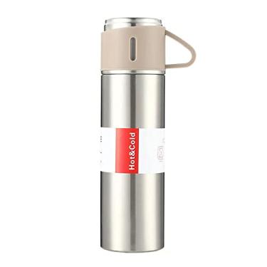 Imagem de Garrafa de Água Isolada Aço Inoxidável em Camadas Copo Café 12H Mantém Quente e Frio À Prova Vazamentos Adequado para Casa Escritório Viagem