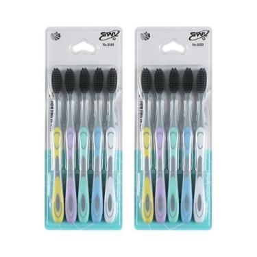 Imagem de Escova De Dentes Manual De Cerdas Macias Para Adultos Com Carvão De Ba