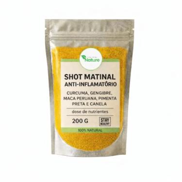 Imagem de Shot Matinal Anti-Inflamatório, Cúrcuma, Gengibre, Maca Peruana, Pimenta Preta e Canela, 100% Natural, 200g